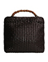 Gucci Woven Bamboo Handle Satchel bag, back view